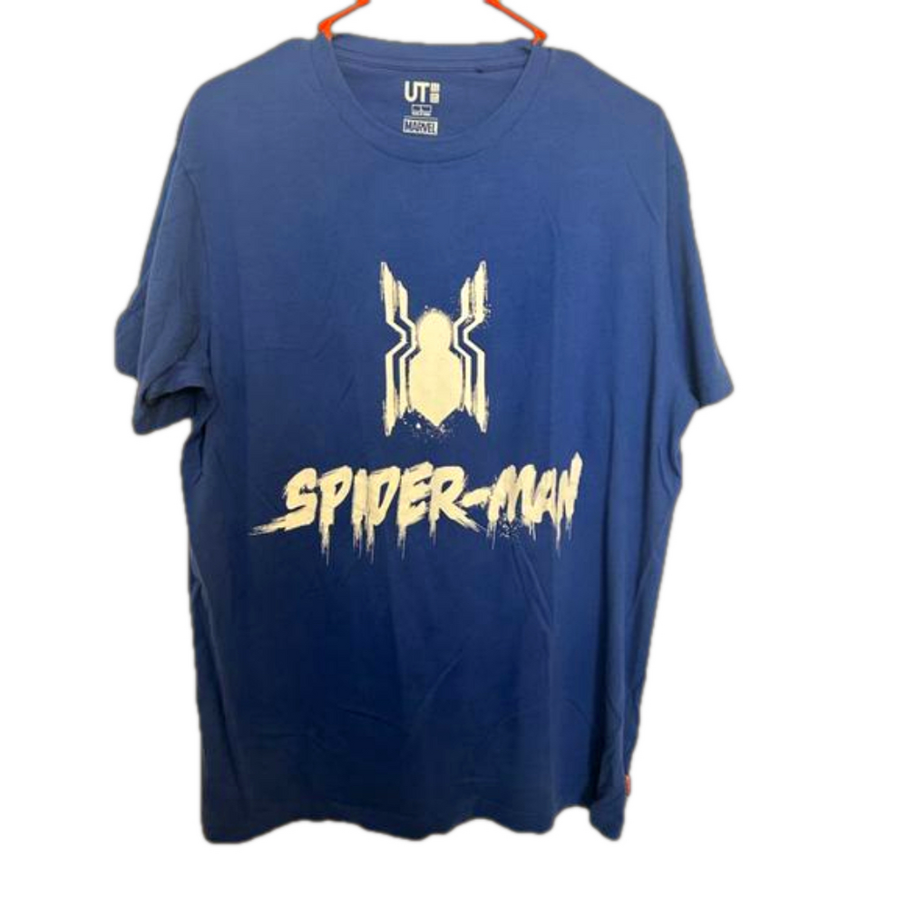 Men's Uniqlo Marvel T-Shirt L Blue Spiderman Special Edition